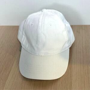 Time and Tru Women's Blank Non Washed Cotton Twill Baseball Hat Arctic White
